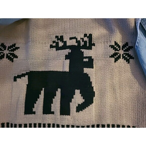 iASK Fashion Denim Vest Oversized Sleeveless Distressed Knit Back Deer Korean - Picture 9 of 14